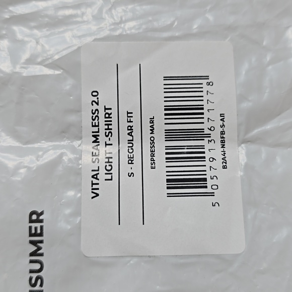 3261 New Gymshark Vital Light T-Shirt Regular fit Sz Small - Picture 7 of 7